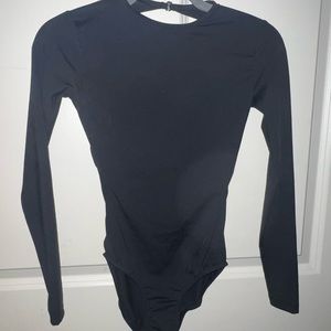 Long Sleeve Black Dance Leotard